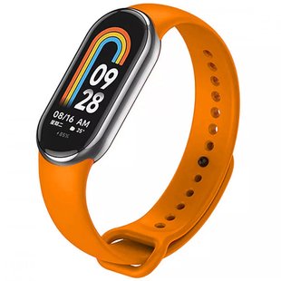 Силиконовый ремешок для Xiaomi Mi Band 8 Оранжевый / Bright Orange