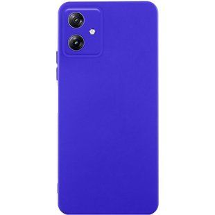 Чехол TPU GETMAN Liquid Silk Full Camera для Motorola Moto G54 Синий / Iris