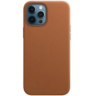 Уценка Кожаный чехол Leather Case (AAA) with MagSafe and Animation для Apple iPhone 12 Pro/12 (6.1") Эстетический дефект / Saddle Brown