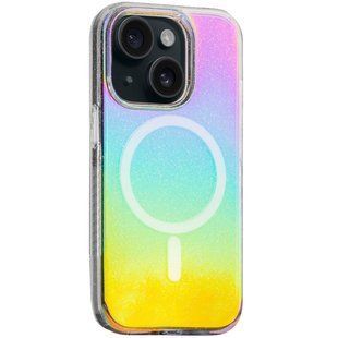 Чехол TPU Galaxy Sparkle (MagFit) для Apple iPhone 15 (6.1") Chroma+Glitter