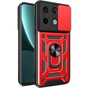 Чехол Ummi Camshield Serge Ring для Xiaomi Redmi Note 13 Pro 4G / 14s / Poco M6 Pro 4G Красный