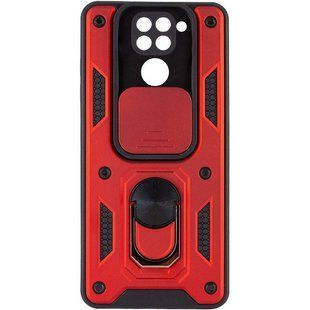 Чехол Ummi Camshield Serge Ring для Xiaomi Redmi Note 9 / Redmi 10X Красный / Red