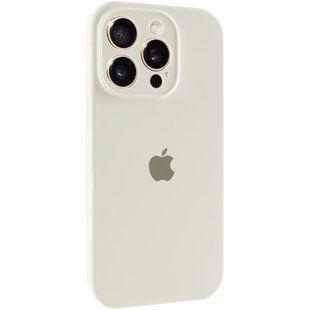 Чохол Silicone Case Full Camera Protective (AA) для Apple iPhone 14 Pro Max (6.7") Бежевий / Antique White