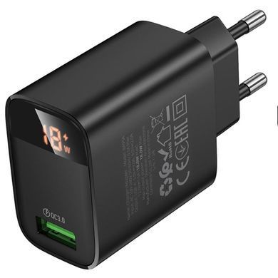 МЗП Borofone BA95A Ilustre QC3.0 18W (1USB-A) Black