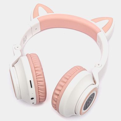 Уценка Накладные беспроводные наушники Borofone BO18 Cat ear Мятая упаковка / Белый