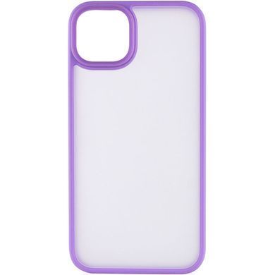 TPU+PC чохол Metal Buttons для Apple iPhone 15 (6.1") Бузковий / Light Purple