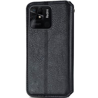 Кожаный чехол-книжка GETMAN Cubic (PU) для Xiaomi Redmi 10A Черный