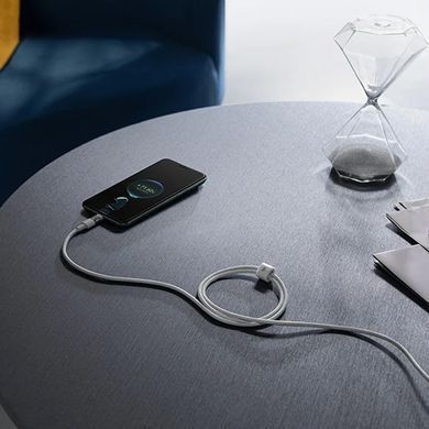 Дата кабель Baseus Gem Fast Charging USB to Type-C 100W (2m) (P10373002111) Moon White