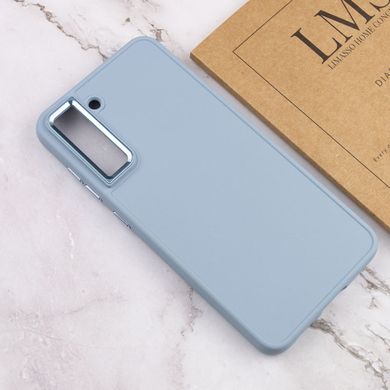 TPU чехол Bonbon Metal Style для Samsung Galaxy S21 FE Голубой / Mist blue