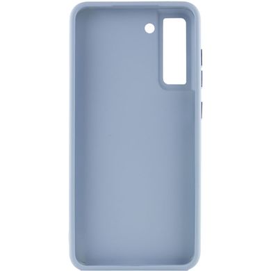 TPU чехол Bonbon Metal Style для Samsung Galaxy S21 FE Голубой / Mist blue