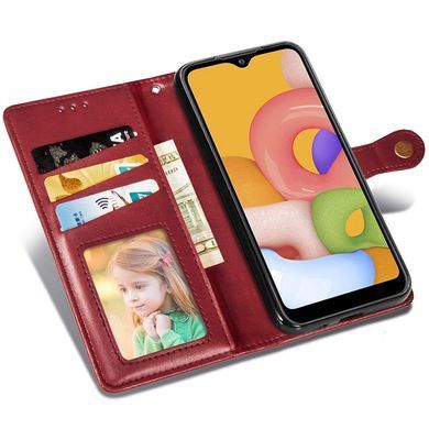 Кожаный чехол-книжка GETMAN Gallant (PU) для Samsung Galaxy A08 / A07 4G Красный