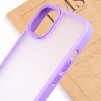 TPU+PC чохол Metal Buttons для Apple iPhone 15 (6.1") Бузковий / Light Purple
