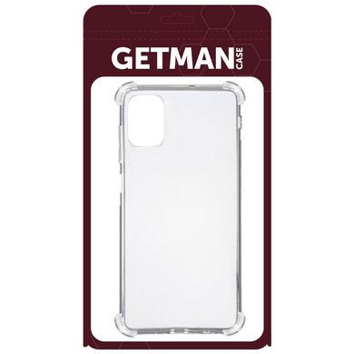 TPU чехол GETMAN Ease logo усиленные углы для Samsung Galaxy M51 Бесцветный (прозрачный)