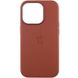 Кожаный чехол Leather Case (AAA) with MagSafe and Animation для Apple iPhone 14 Pro (6.1") Umber