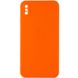 Силиконовый чехол Candy Full Camera для Apple iPhone XS Max (6.5") Оранжевый / Orange