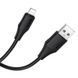 Уценка Дата кабель Hoco X124 Bien silicone USB to Lightning 2.4A (1m) Мятая упаковка / Black фото 3