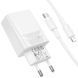 СЗУ Borofone BAS75A Source PD30W (1USB-C) + кабель Type-C to Lightning White фото 4