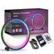 Уценка Настольная LED лампа RGB Intelligent circular atmosphere light Bluetooth USB with app Поврежденная упаковка / Black фото 1