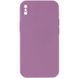 Silicone Case Square Full Camera Protective (AA) NOLOGO для Apple iPhone X / XS (5.8") Лиловый / Lilac Pride
