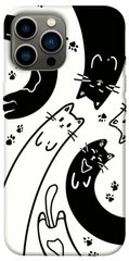 Чехол itsPrint Черно-белые коты для Apple iPhone 13 Pro Max (6.7")