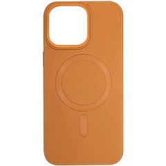 Шкіряний чохол Bonbon Leather Metal Style with MagSafe для Apple iPhone 15 Pro Max (6.7") Коричневий / Brown