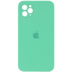 Уценка Чехол Silicone Case Square Full Camera Protective (AA) для Apple iPhone 11 Pro Max (6.5") Вскрытая упаковка / Зеленый / Spearmint