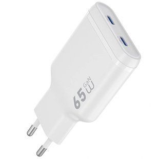 СЗУ WIWU G035 Essen PD65W GaN (2USB-C) White