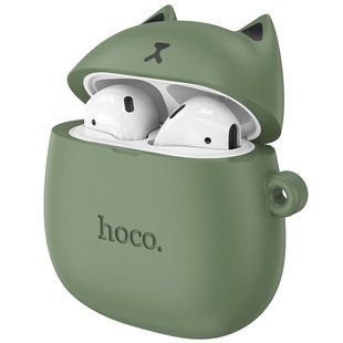 Уценка Беспроводные TWS наушники Hoco EW45 Cat Case Вскрытая упаковка / Forest Cat