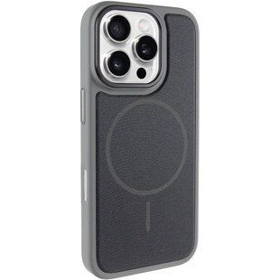 Чохол PC Textile Hybrid with Magnetic Fit для Apple iPhone 16 Pro Max (6.9") Grey / Black