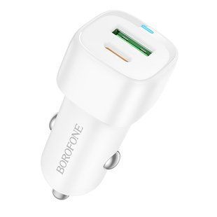 АЗП Borofone BZ34B Cloud PD20W+QC3.0 total 38W (1USB-A/1C) White