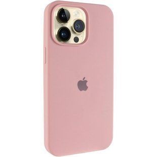 Чехол Silicone Case (AA) Logo with MagSafe для Apple iPhone 14 Pro (6.1") Розовый / Pink Sand