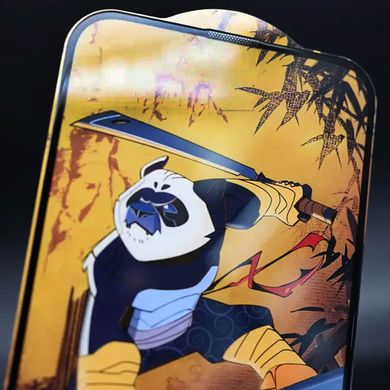 Защитное стекло 5D Anti-static Panda (тех.пак) для Apple iPhone 15 Pro (6.1") Черный