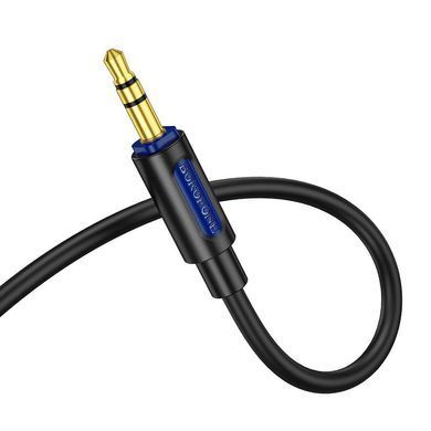 Аудіо кабель Aux Borofone BL20 True sound silicone (1m) Black