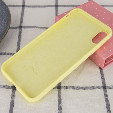 Чехол Silicone Case Full Protective (AA) для Apple iPhone X (5.8") / XS (5.8") Желтый / Mellow Yellow