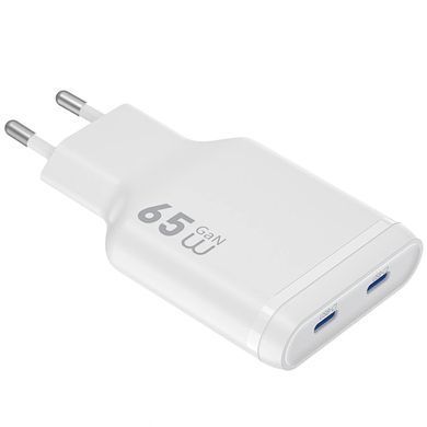 СЗУ WIWU G035 Essen PD65W GaN (2USB-C) White