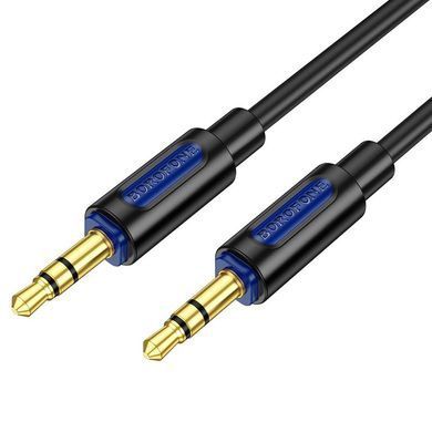 Аудіо кабель Aux Borofone BL20 True sound silicone (1m) Black
