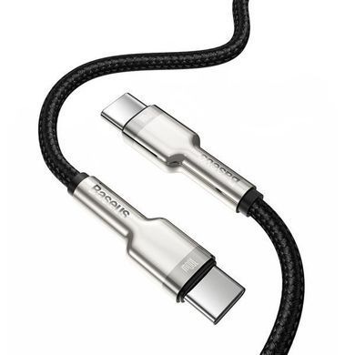 Дата кабель Baseus Cafule Metal Type-C to Type-C 100W (1m) (CATJK-C) Черный