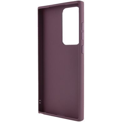 TPU чехол Bonbon Metal Style для Samsung Galaxy S24 Ultra Бордовый / Plum