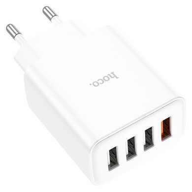 СЗУ Hoco C102A Fuerza QC3.0 (4USB-A) White