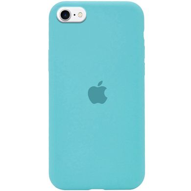 Уценка Чехол Silicone Case Full Protective (AA) для Apple iPhone SE (2020) Вскрытая упаковка / Бирюзовый / Marine Green