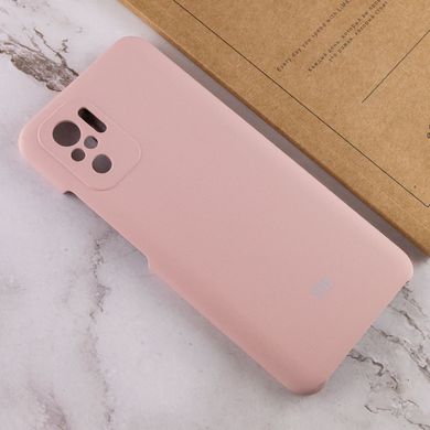 Чехол Silicone Cover Full Camera (AAA) для Xiaomi Redmi Note 10 / Note 10s Розовый / Pink Sand