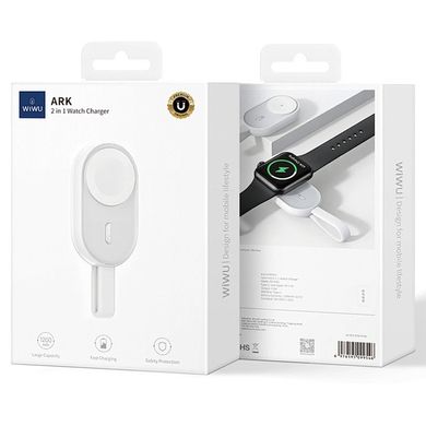 Уцінка Портативний ЗП Power Bank WIWU Wi-M20 For Apple Watch 1200 mAh Відкрита упаковка / White