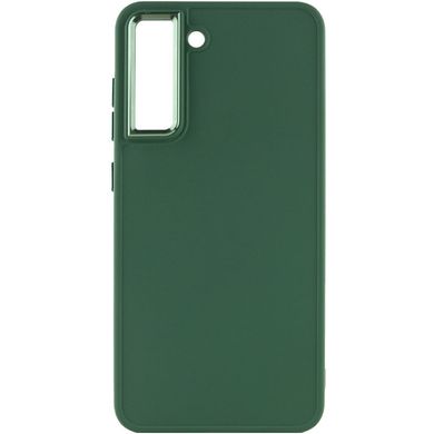 TPU чохол Bonbon Metal Style для Samsung Galaxy S21 FE Зелений / Army green