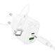 СЗУ Hoco CS55A Surplus PD30W+QC3.0 (1USB-A/1C) + кабель Type-C to Type-C White фото 4