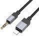 Аудио кабель Aux Hoco UPA32A Clever digital (Lightning to AUX 3.5mm) (1m) Black фото 2
