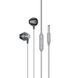 Стерео Наушники Hoco M125 Smart metal universal (3.5mm/1.2m) Metal gray фото 1