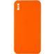 Силиконовый чехол Candy Full Camera для Apple iPhone XS Max (6.5") Оранжевый / Orange