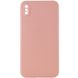 Силиконовый чехол Candy Full Camera для Apple iPhone XS Max (6.5") Розовый / Pink Sand