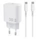 СЗУ WIWU G008 Essen PD30W GaN (1USB-C) + кабель Type-C to Type-C White фото 1