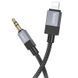 Аудио кабель Aux Hoco UPA32A Clever digital (Lightning to AUX 3.5mm) (1m) Black фото 3